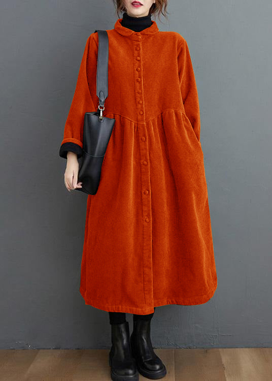 French purple corduroy coats Inspiration thick Cinched women coats ( Limited Stock)