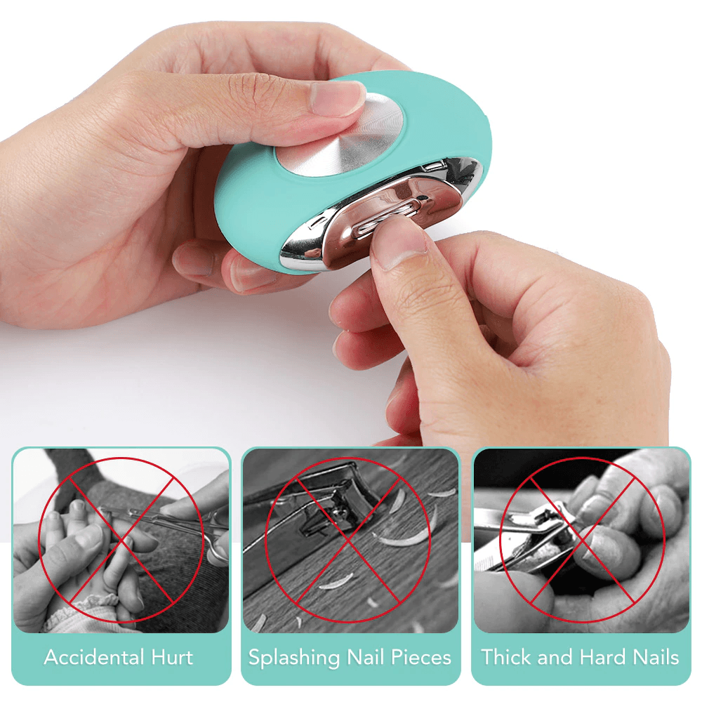Friendly With Poor Eyesight Person-Electric Automatic Nail Clipper Cutter Trimmer Nail Cutter Manicure Pedicure Clipper Nail Trimmer Scissors Infant Grooming Tools - SooLinen